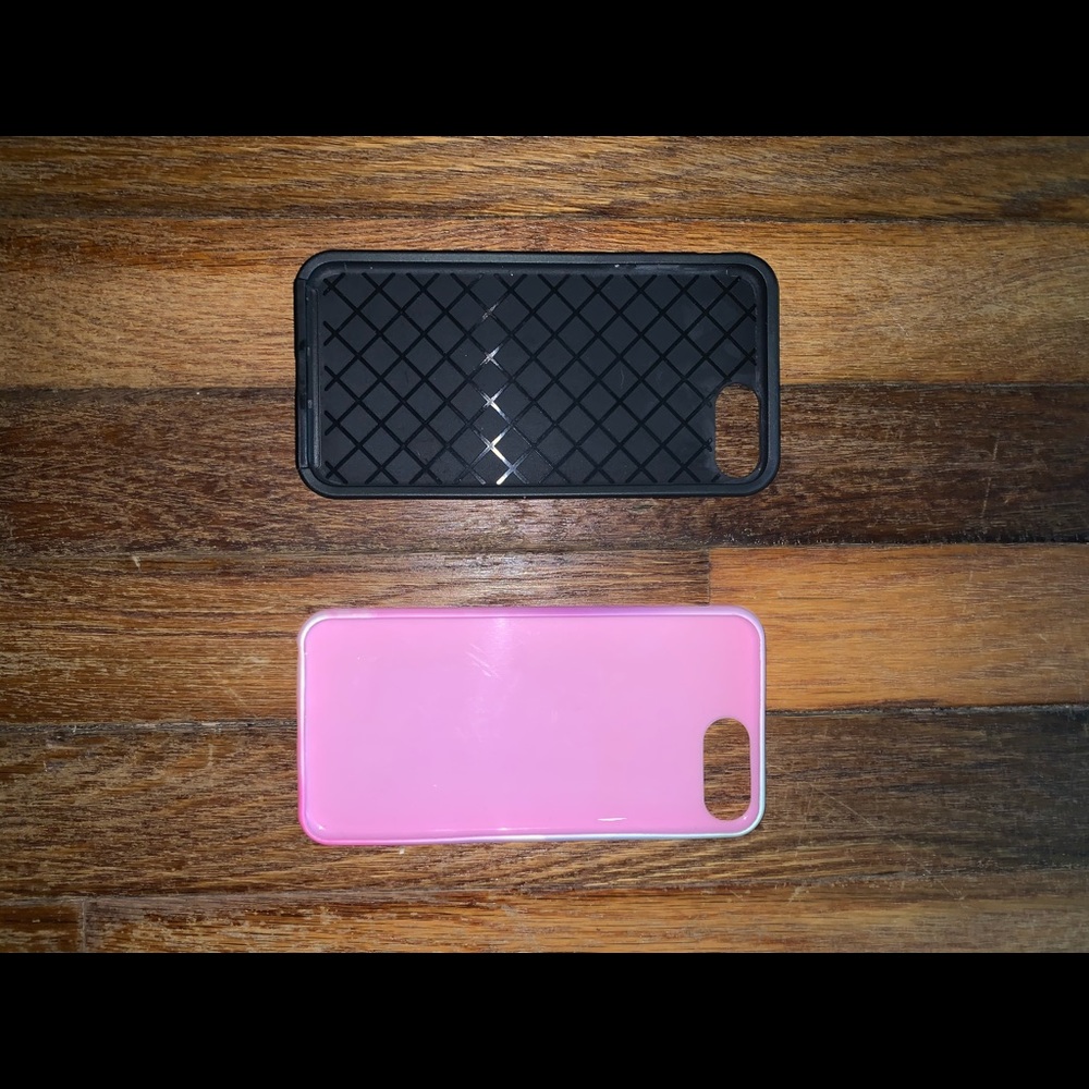 2 iPhone 7s cases 1 silicone 1 hard case 2/$8